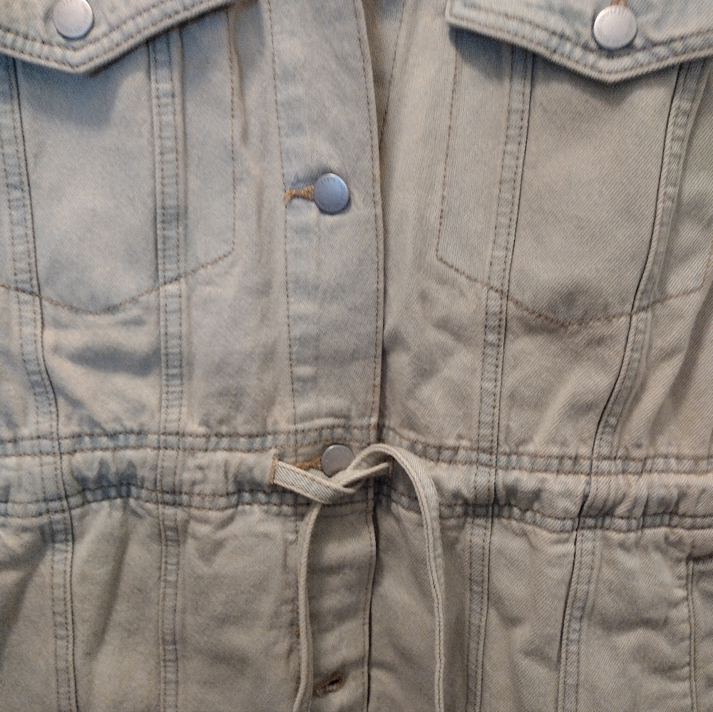 Beige Drawstring Utility Jacket - Women - Picture 4 of 4